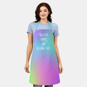 Creatieve koks zijn zelden tidy regenboogschoorste schort