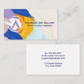 Creatieve Kunst Logo | Geschilderde Achtergrond Visitekaartje (Voorkant / Achterkant)