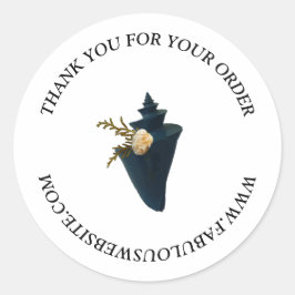 Creatieve kunst winkel winkel bedankt voor uw best ronde sticker