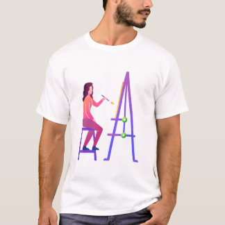 Creatieve kunstenaar aan het werk - Vrouw schilder T-shirt