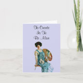 Creatieve Kunstenaar Notitiekaart (Voorkant)