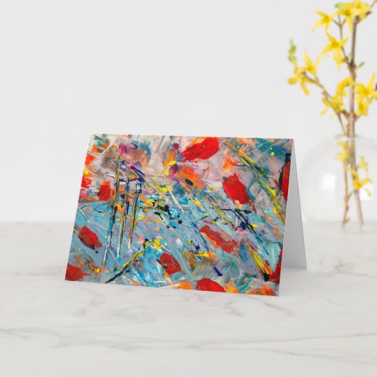 Creatieve Kunstenaar Schilder Abstract Denker Verj Kaart (Gele Bloem)