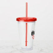 Creatieve kusjes acryl drinkbeker (Rechts)