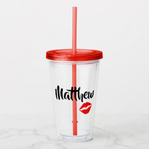 Creatieve kusjes acryl drinkbeker