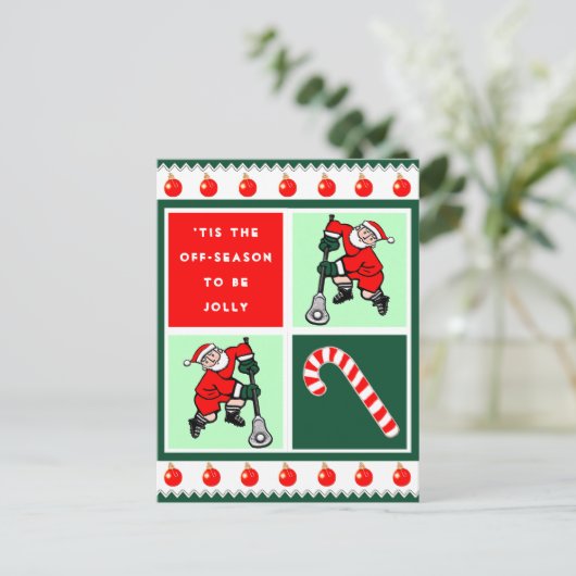 Creatieve Lacrosse Kerst Briefkaart (Staand voorkant)