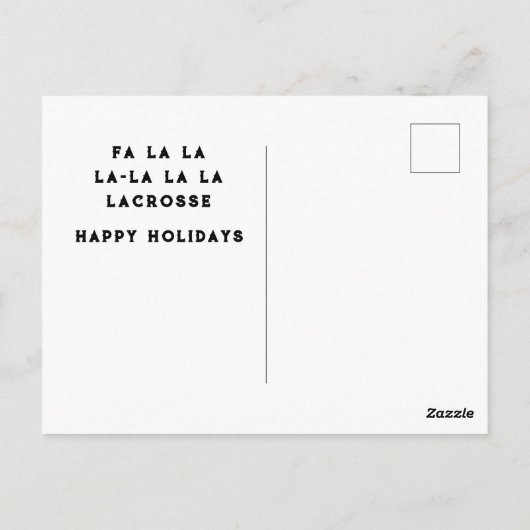 Creatieve Lacrosse Kerst Briefkaart (Achterkant)