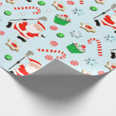 Creatieve Lacrosse Kerst Cadeaupapier (Hoek)