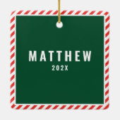 Creatieve Lacrosse Kerst Collectie Keramisch Ornament (Achterkant)