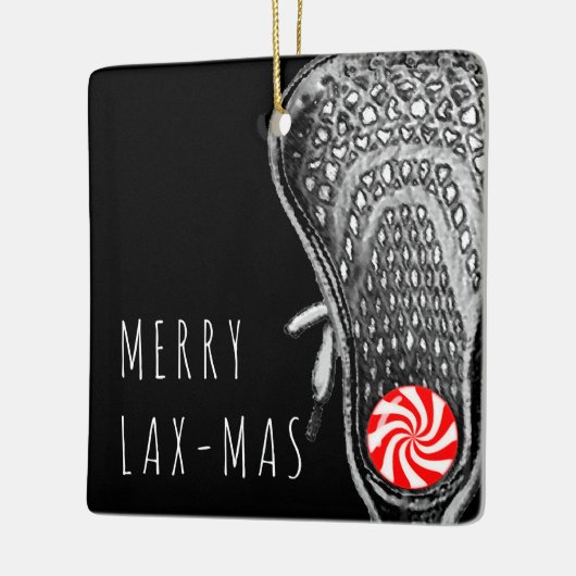 Creatieve Lacrosse Kerst Keramisch Ornament (Links)