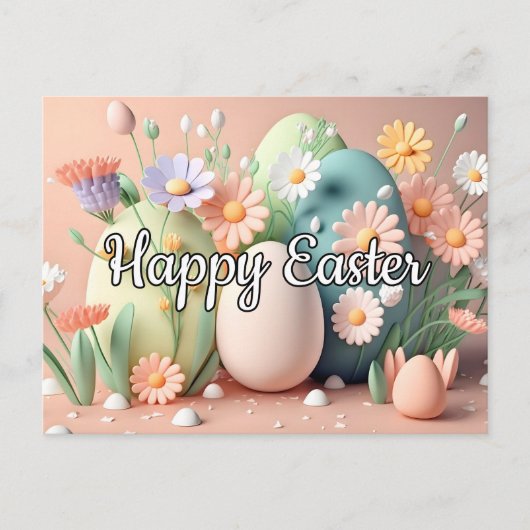 Creatieve lente gelukkige Pasen collage Briefkaart (Voorkant)
