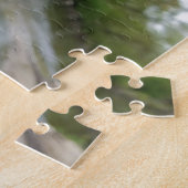 Creatieve lichtroze boom bloem legpuzzel (Zijkant)