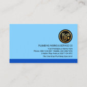 Creatieve Loodgieter Signage Blauw Water Visitekaartje (Achterkant)