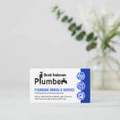 Creatieve Loodgieter Signage Blauwe Loodgieter Pic Visitekaartje (Staand voorkant)