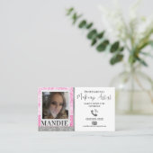 Creatieve Make-up Haar Wimper Foto Kaart QR Code Visitekaartje (Staand voorkant)