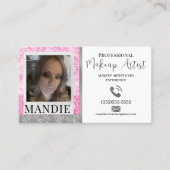 Creatieve Make-up Haar Wimper Foto Kaart QR Code Visitekaartje (Voorkant)