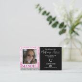 Creatieve Make-up Haar Wimper Foto Kaart QR Code Visitekaartje (Staand voorkant)