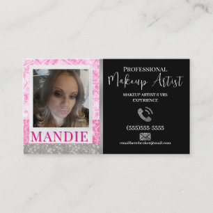 Creatieve Make-up Haar Wimper Foto Kaart QR Code Visitekaartje