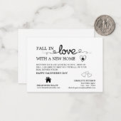 Creatieve makelaar promotie Valentijnsdag Notitiekaartje (Voorkant / Achterkant in situ)