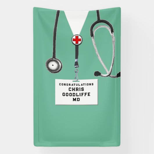 Creatieve medische schoolexamenuitslag spandoek (Verticaal)
