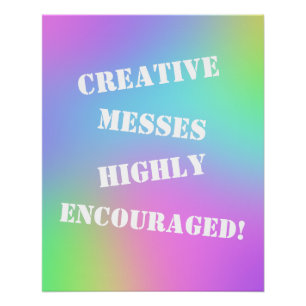 Creatieve messes aangemoedigd! RegenboogPoster Perfect Poster