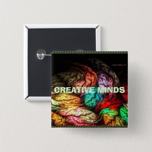 CREATIEVE MINDERHEDEN VIERKANTE BUTTON 5,1 CM (Voorkant /achterkant)