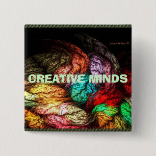 CREATIEVE MINDERHEDEN VIERKANTE BUTTON 5,1 CM
