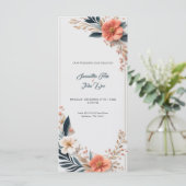 Creatieve minimalistische huwelijksuitnodiging Kaa (Staand voorkant)