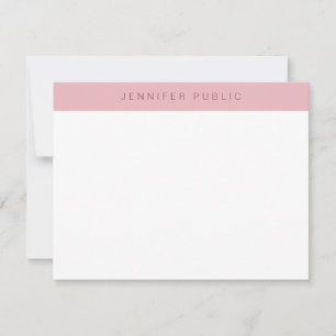 Creatieve minimalistische moderne Roos gouden Sjab Notitiekaartje