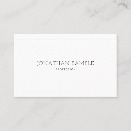 Creatieve Minimalistische Vormgeving Professionele Visitekaartje (Voorkant)