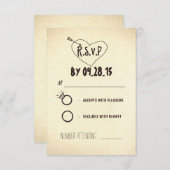 Creatieve moderne bruiloft RSVP kaarten (Voorkant / Achterkant)