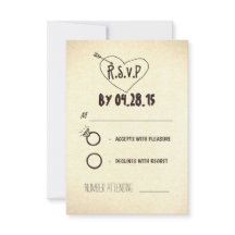 Creatieve moderne bruiloft RSVP kaarten