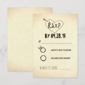 Creatieve moderne bruiloft RSVP kaarten Kaartje (Voorkant / Achterkant)