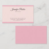 Creatieve moderne, elegante roze, eenvoudige Sjabl Visitekaartje (Voorkant / Achterkant)