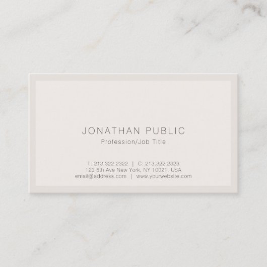 Creatieve moderne, geavanceerde, eenvoudige Sjablo Visitekaartje (Voorkant)