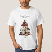 Creatieve Moderne Kerstboom Fotocollage T-shirt (Voorkant)