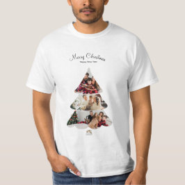 Creatieve Moderne Kerstboom Fotocollage T-shirt