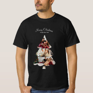 Creatieve Moderne Kerstboom Fotocollage T-shirt