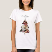 Creatieve Moderne Kerstboom Fotocollage T-shirt (Voorkant)