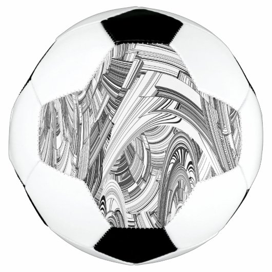 Creatieve moderne kunst zwart en wit voetbal (Voorkant)