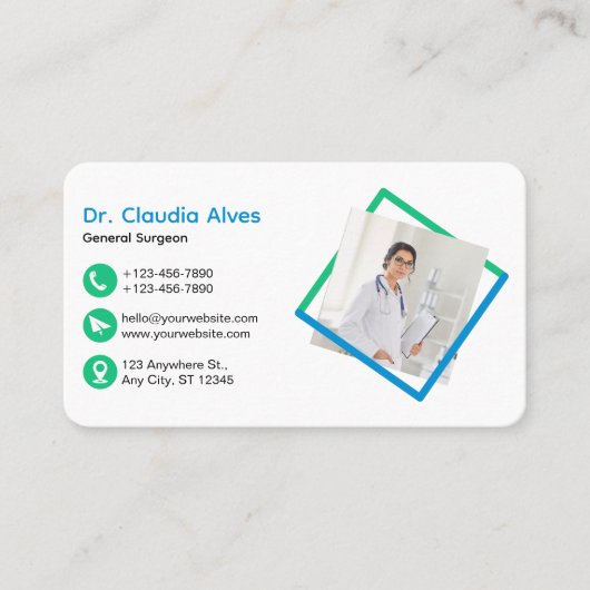 Creatieve Moderne Medische Dienst Wit Visitekaartje (Voorkant)