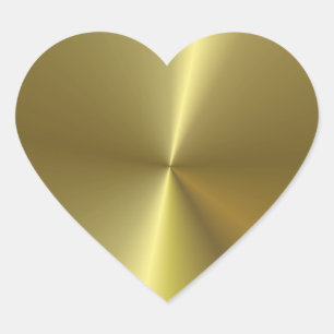 Creatieve moderne nep gouden metalen uitstraling b hart sticker
