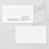 Creatieve Moderne Professionele Eenvoudige Witte V Visitekaartje (Voorkant / Achterkant)