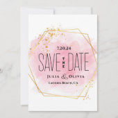 Creatieve Moderne Waterverf sparen de Datum Save The Date (Voorkant)