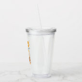 Creatieve modus aan: schilder Bichon-hond kunstena Acryl Drinkbeker (Links)