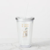 Creatieve modus aan: schilder Bichon-hond kunstena Acryl Drinkbeker (Achterkant)