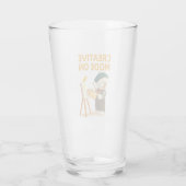 Creatieve modus aan: Schilder Bichon-hond Kunstena Glas (Achterkant)