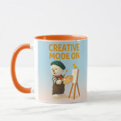 Creatieve modus aan: Schilder Bichon-hond Kunstena Mok (Links)