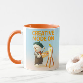 Creatieve modus aan: Schilder Bichon-hond Kunstena Mok