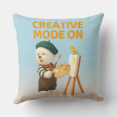 Creatieve modus aan: Schilder Bichon Honden Kunste Kussen (Achterkant)