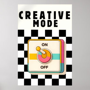 Creatieve Modus Poster, Retro Switch Pop Art Print